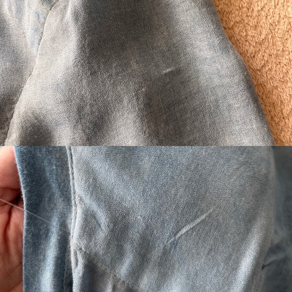 NWT California Moon Rise Blue Drape Back Blouse M - Picture 15 of 15